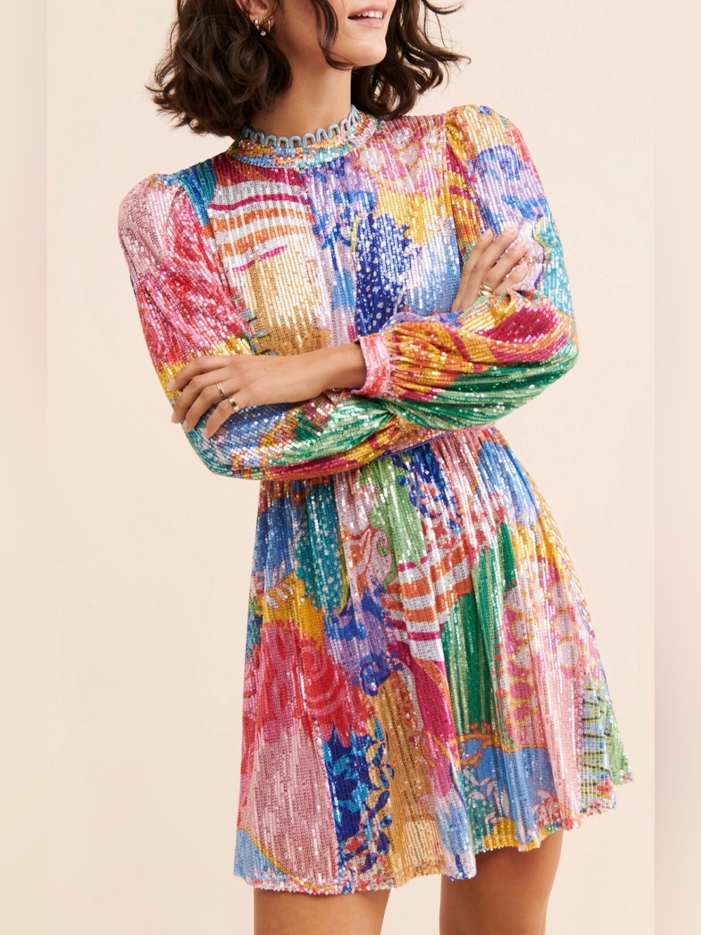 Anthropologie multicolored Celia B Popa Mini Dress XS
